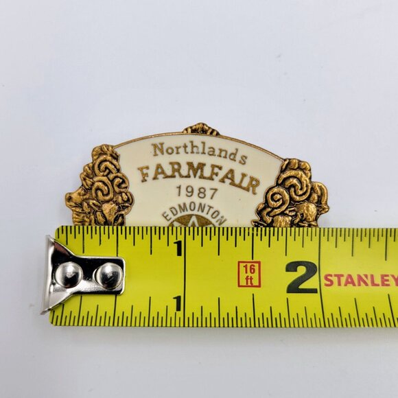 Farmfair 1987 Northlands Edmonton Alberta Metal Pin Pinback Vintage Farm Fair - Picture 5 of 6